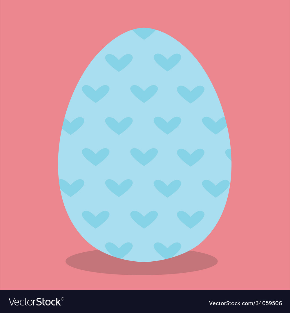 Egg heart blue 29 Royalty Free Vector Image - VectorStock