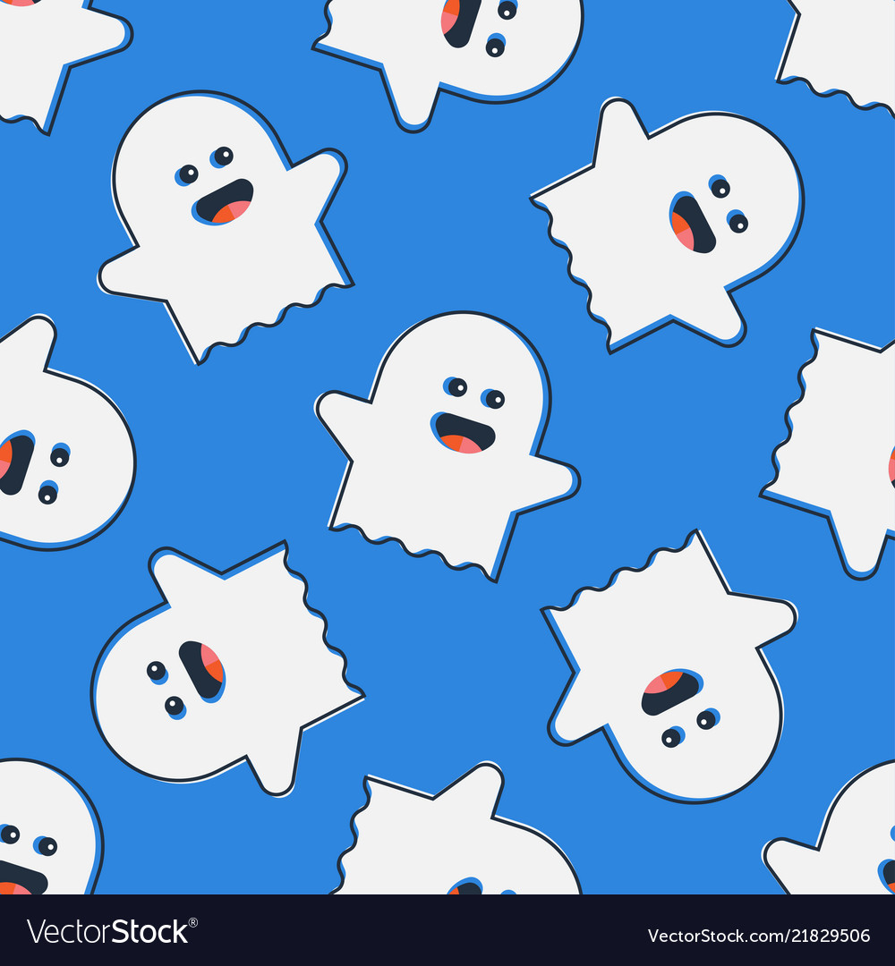 Funny ghost seamless pattern