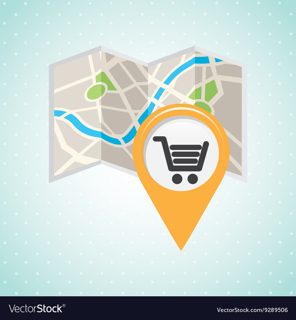 Location of place on the map design Royalty Free Vector