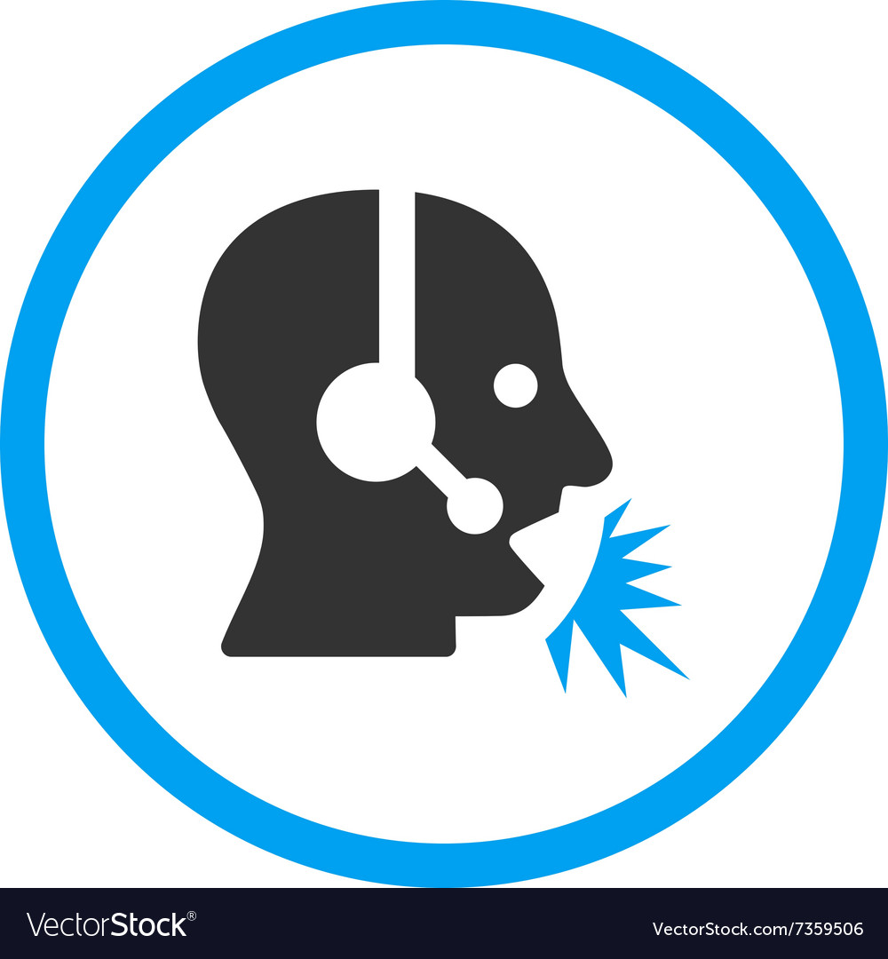 Operator speech rounded icon