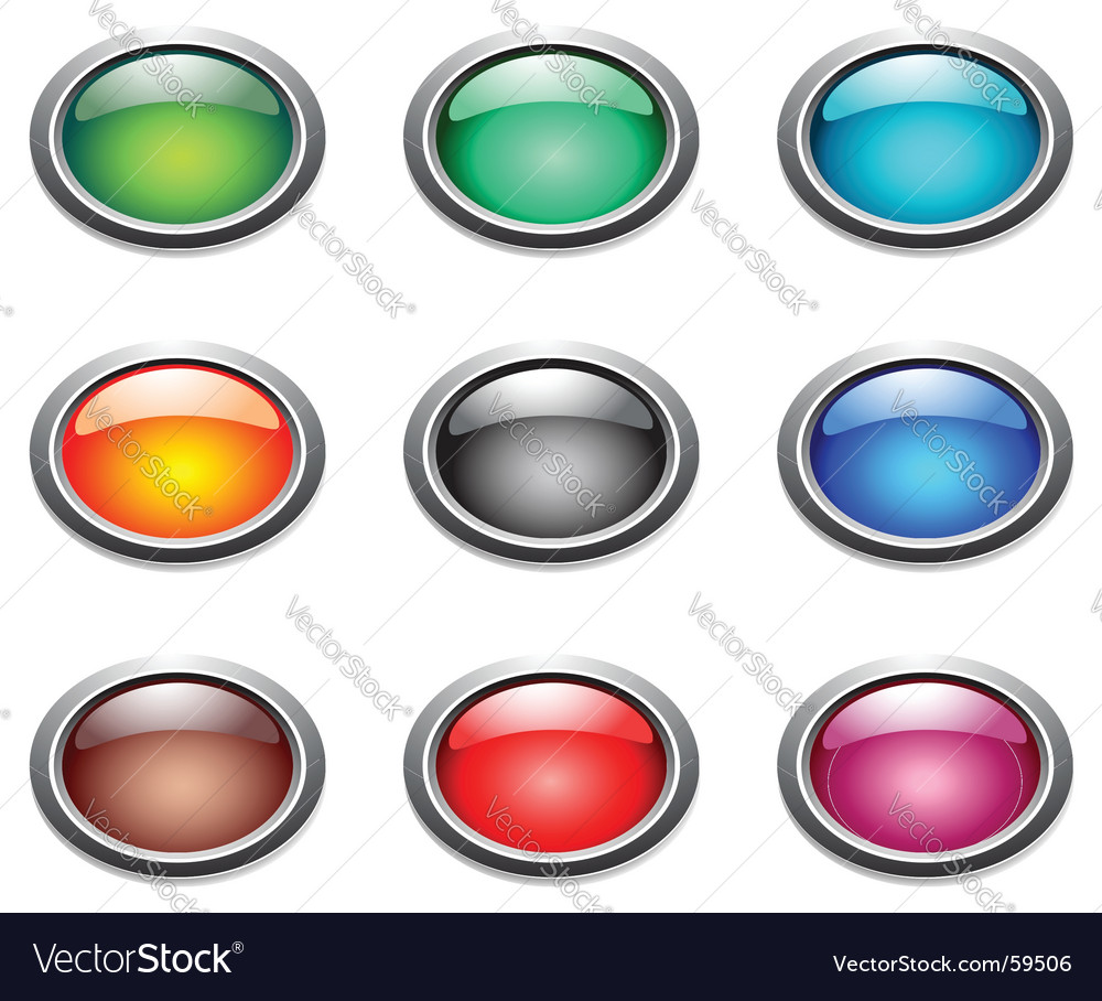 Oval buttons Royalty Free Vector Image - VectorStock