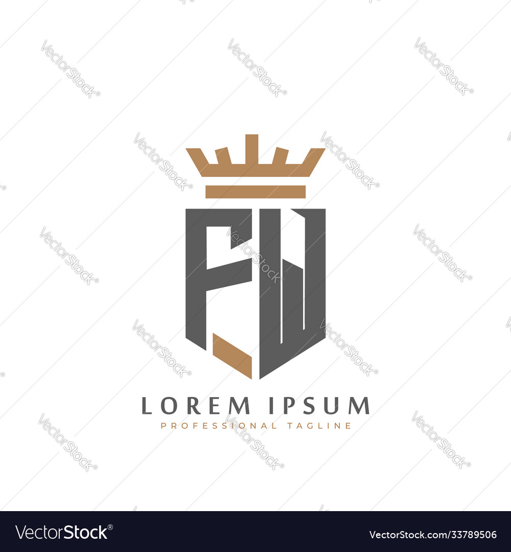 Premium fw monogram two letters flegant