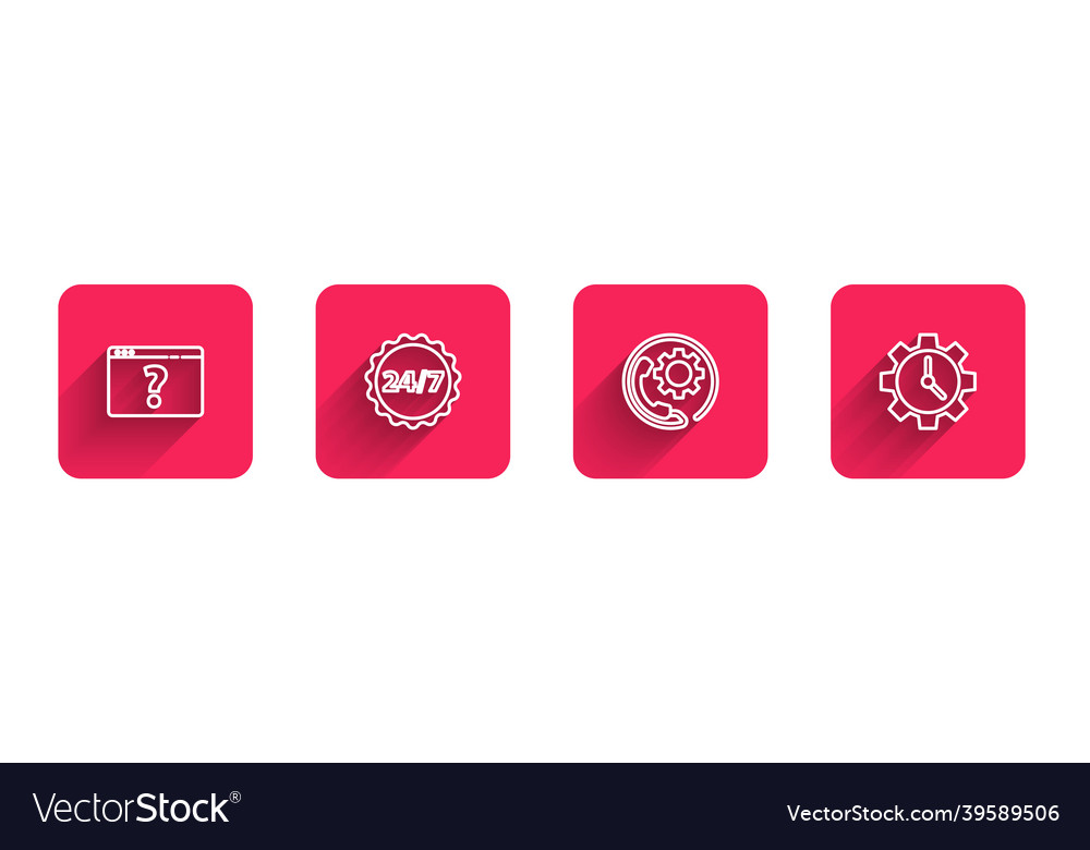Set line browser with question mark clock 24