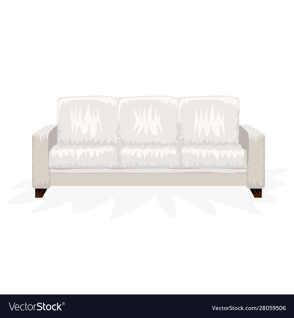 Sofa with hand drawn cartoon style for your design