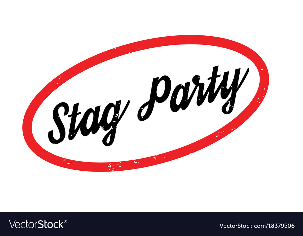 Stag party rubber stamp