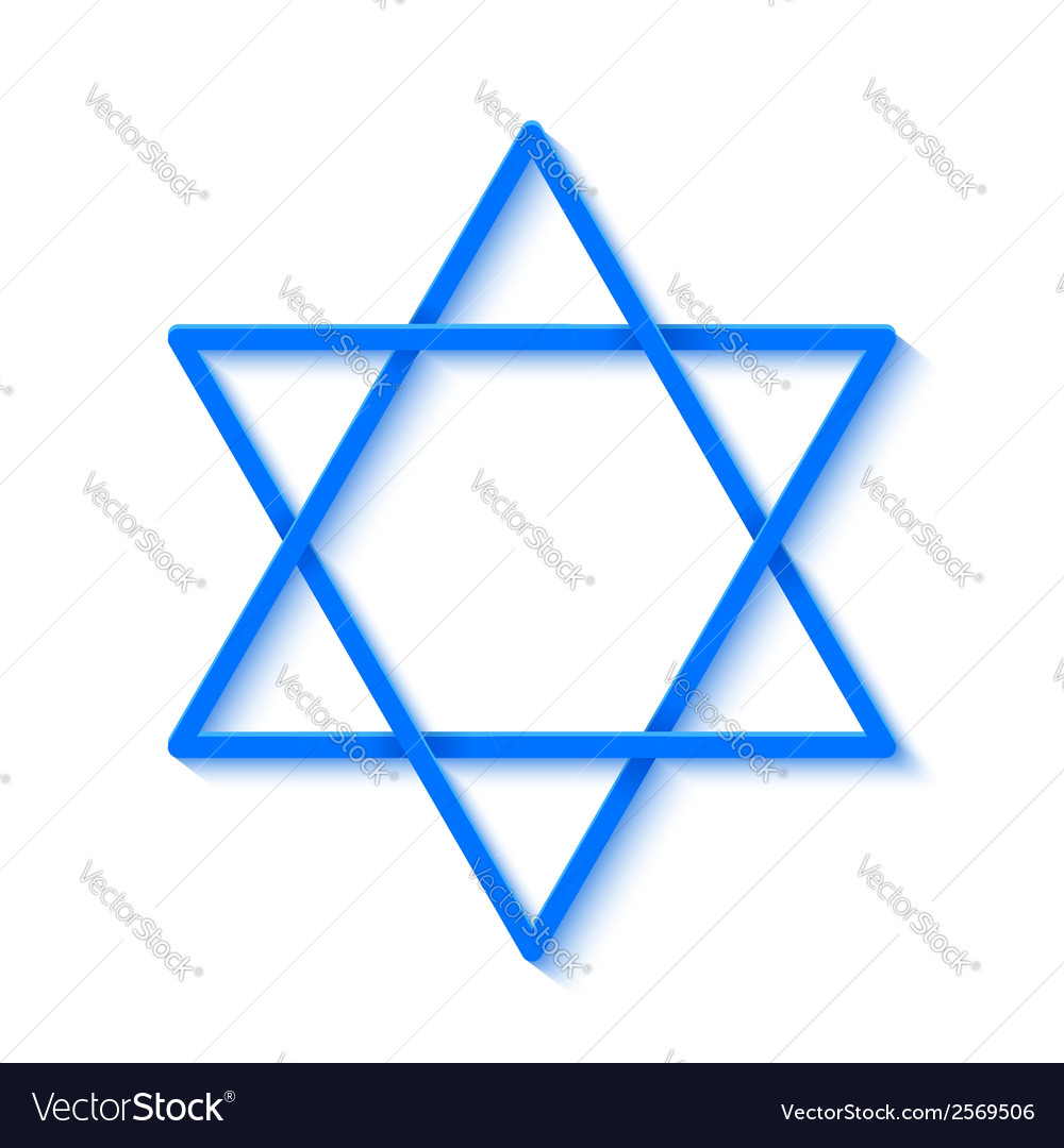 Star of david isolated on white background