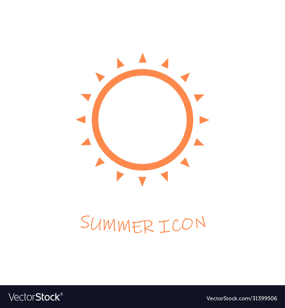 Sun icon symbol concept summer