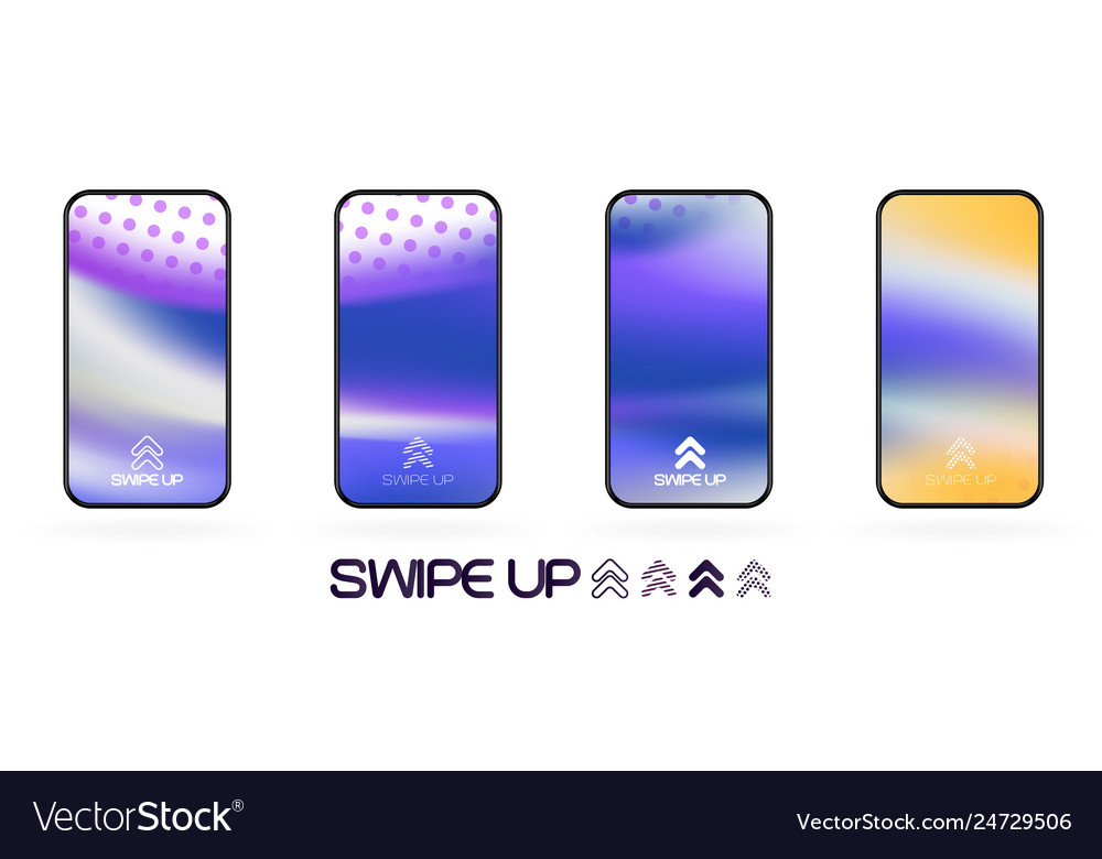 Swipe up template with abstract backdrop vector image Swipe up template with abstract backdrop