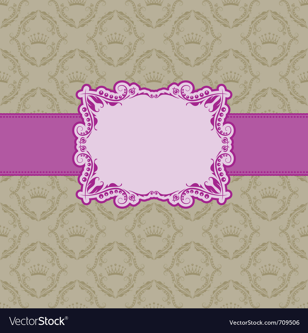 Template frame design for greeting card