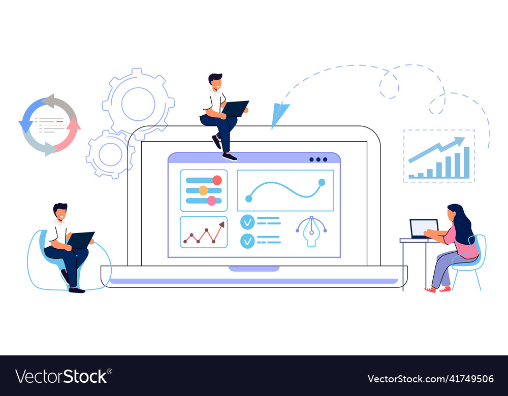 Workflow automation workforce organization Vector Image