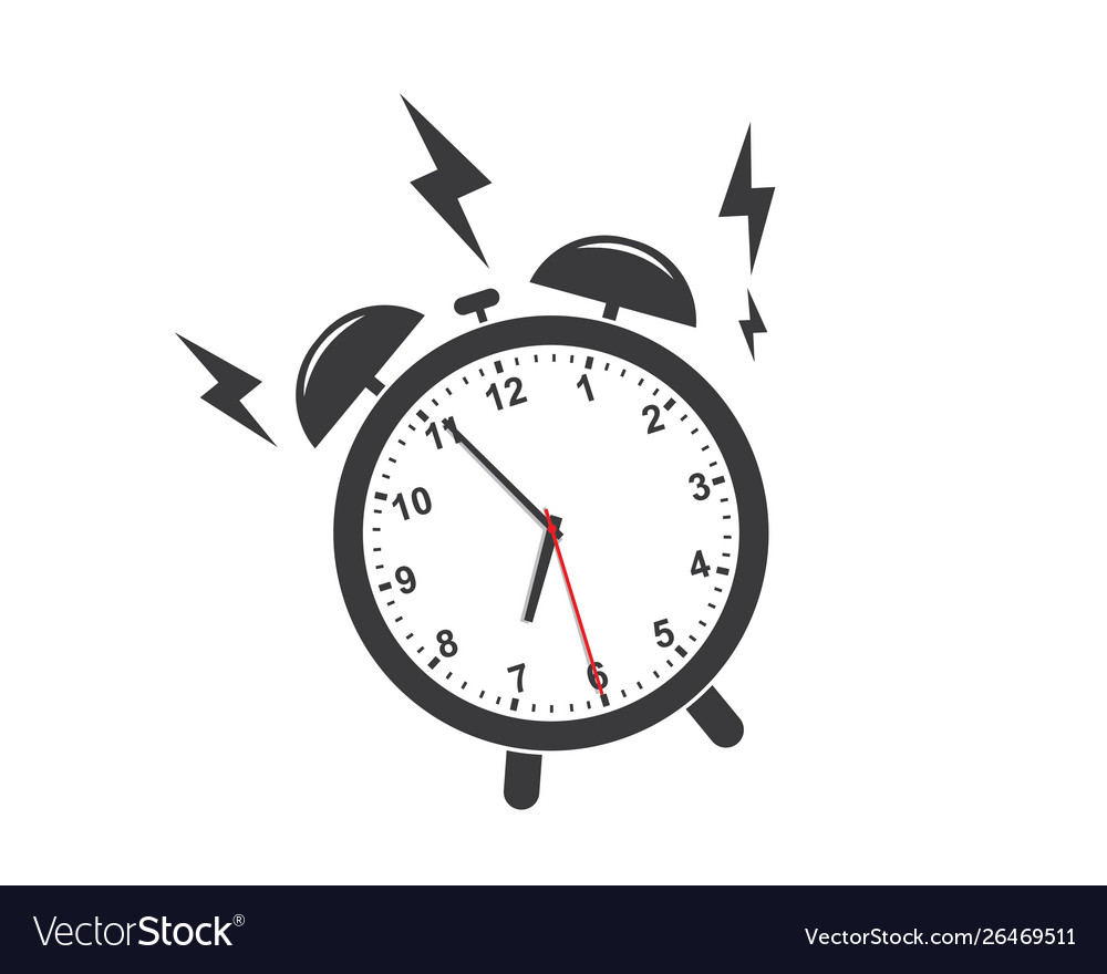 Alarm clock logo icon design