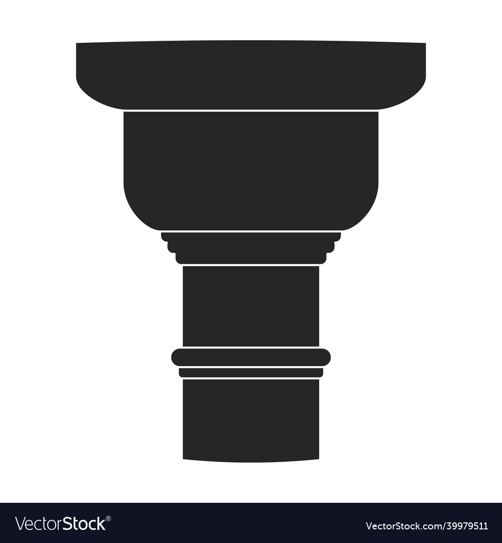 Ancient column black icon