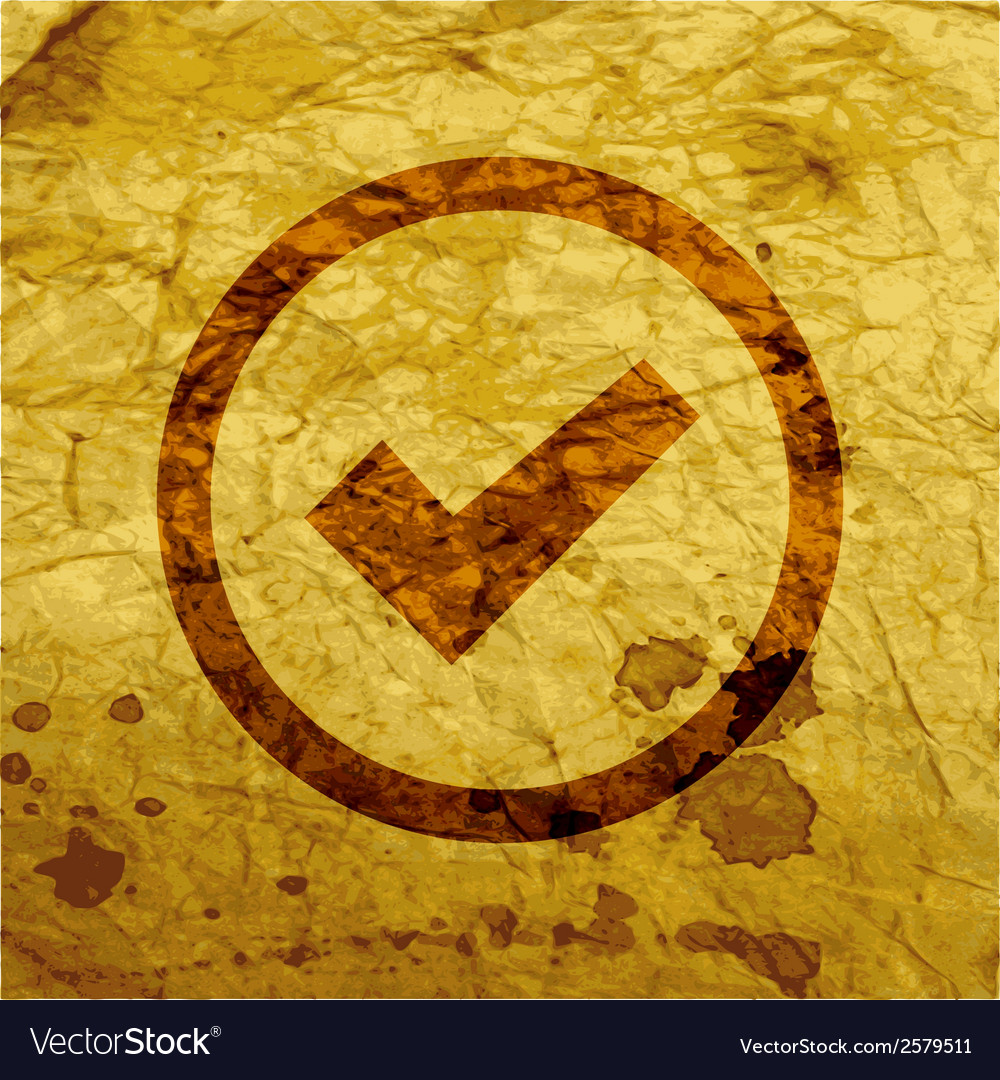 Check mark flat modern web button and space
