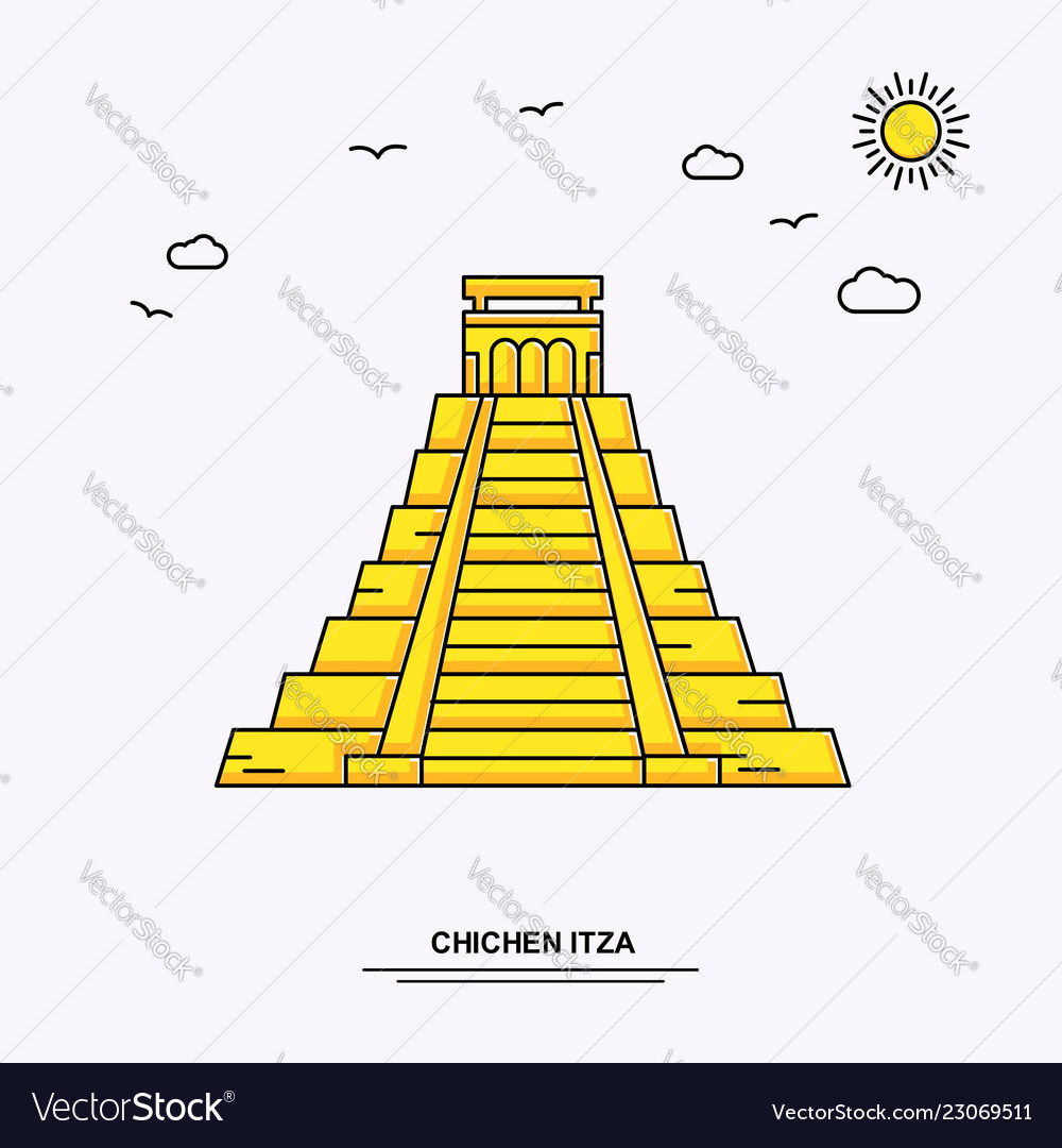 Chichen itza Monument Poster Vorlage Welt