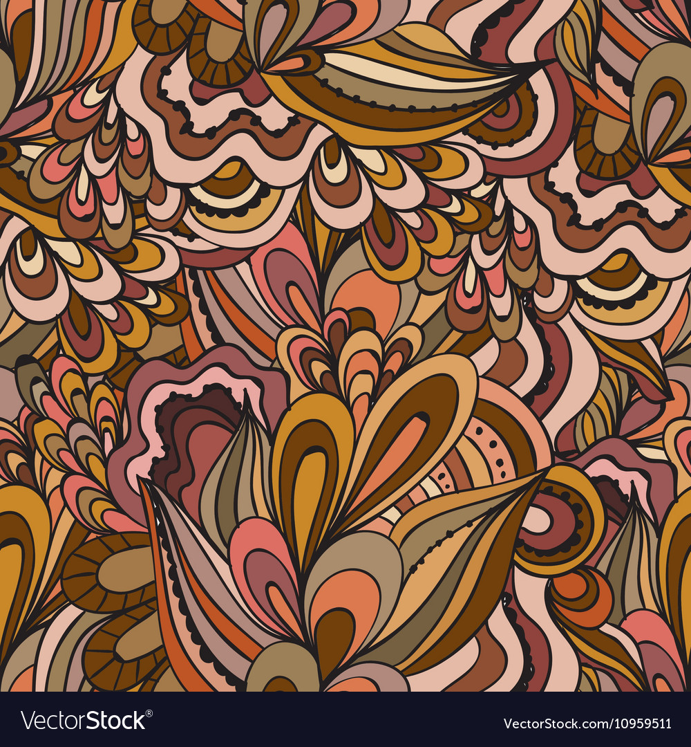 Colorful decorative seamless hand drawn doodle