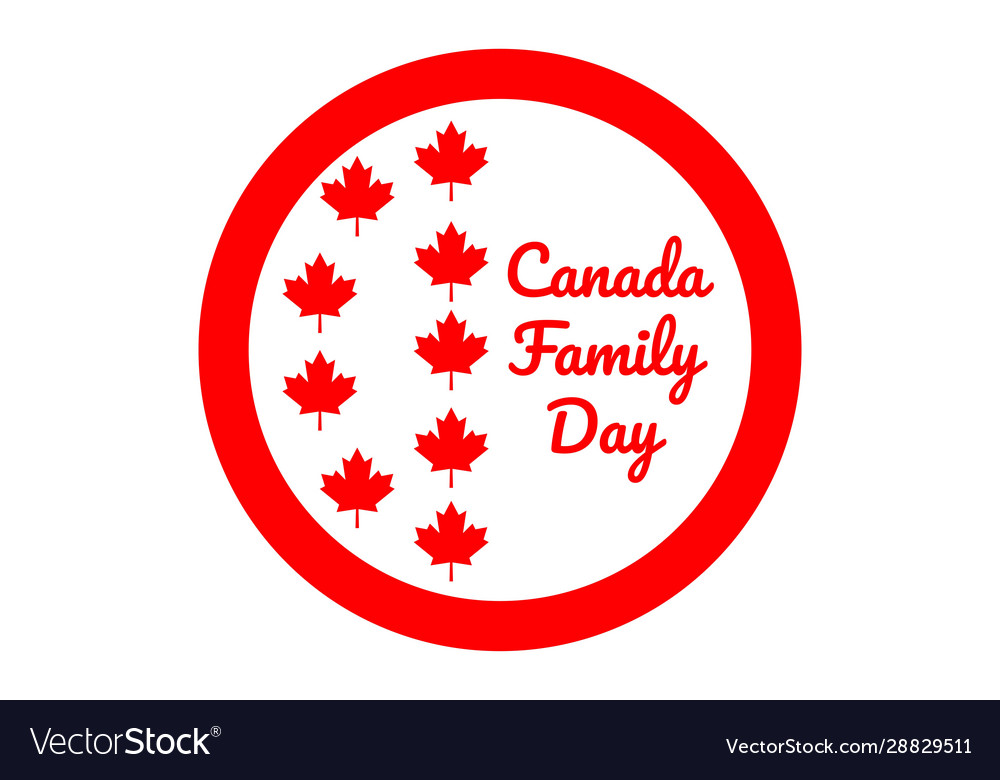 Concept family day in canada template