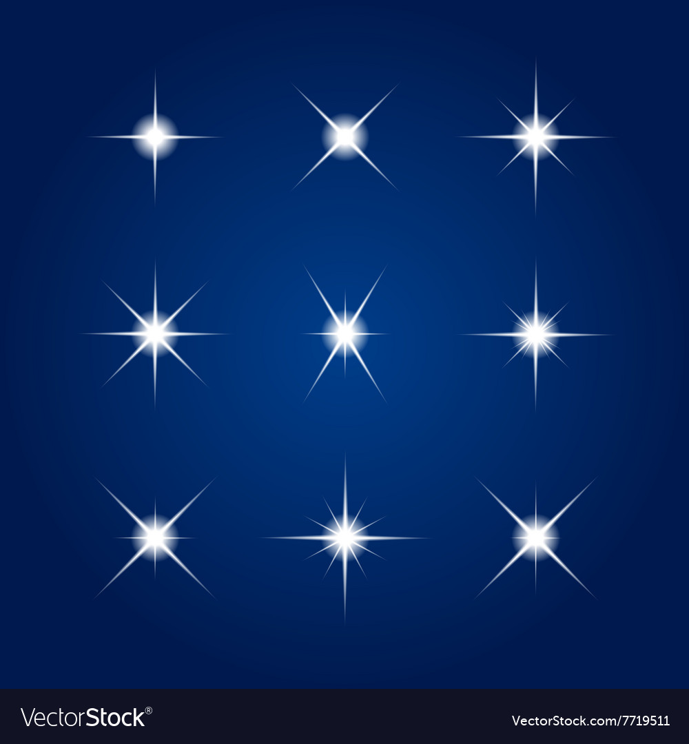 Element - flash highlight star Royalty Free Vector Image