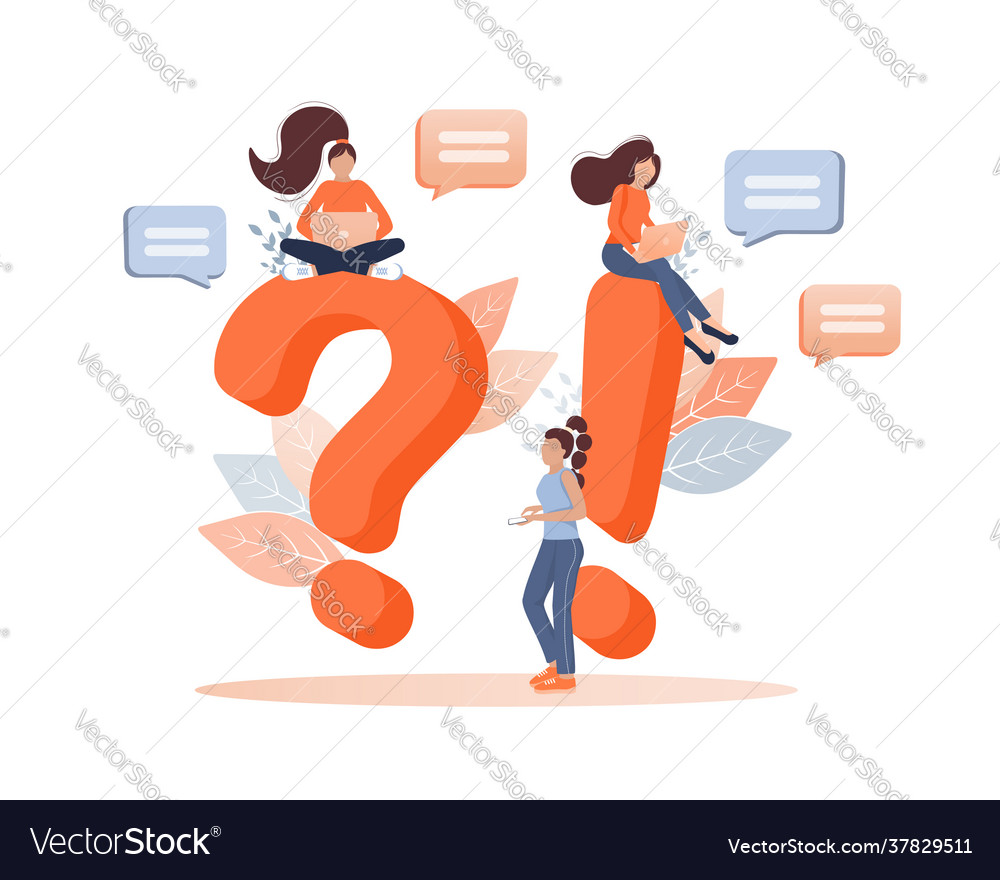 Frequently asked questions page template vector image Frequently asked questions page template