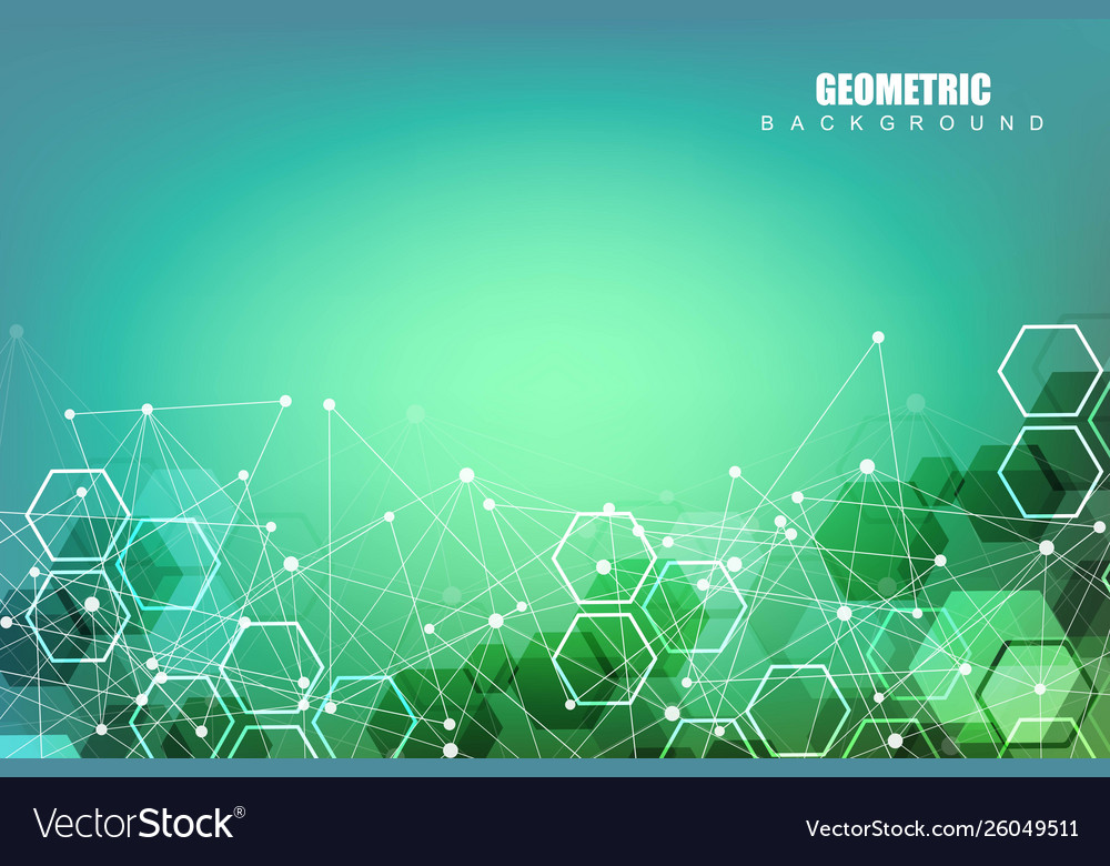 Geometric abstract background with connected line Vector Image Geometric abstract background with connected line