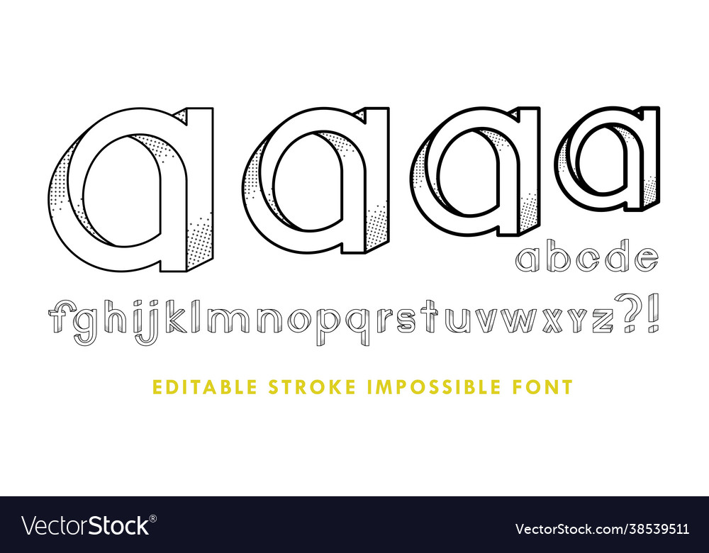 Impossible font has shadow texture contains vector image Impossible font has shadow texture contains