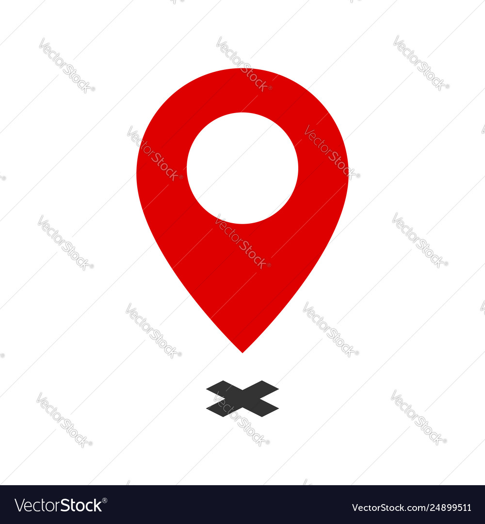 Map pointer symbol flat icon or logo for web