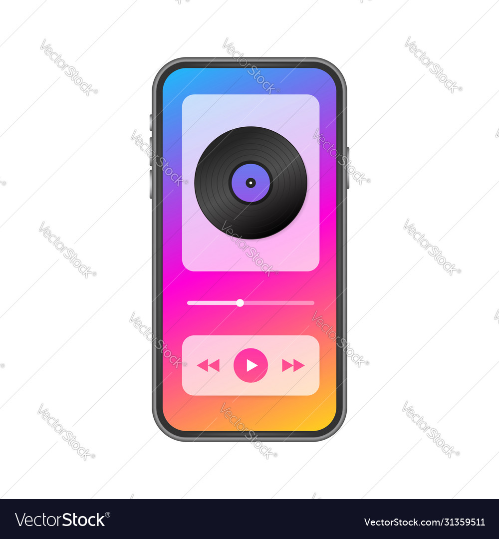 Mobile application interface music player