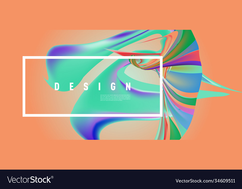 Modern colorful landing page abstract fluid