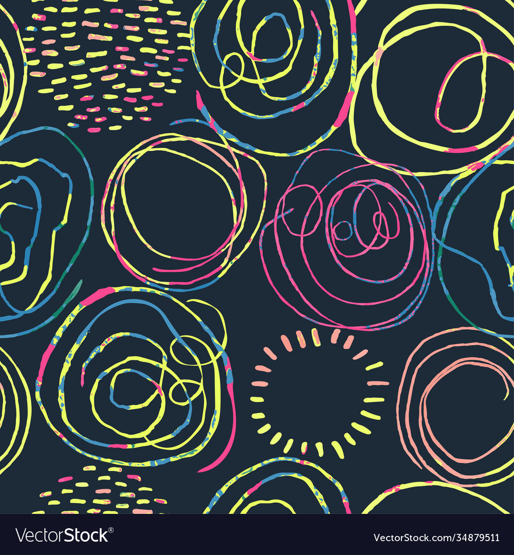 Seamless pattern with colorful hand drawn abstract vector image Seamless pattern with colorful hand drawn abstract