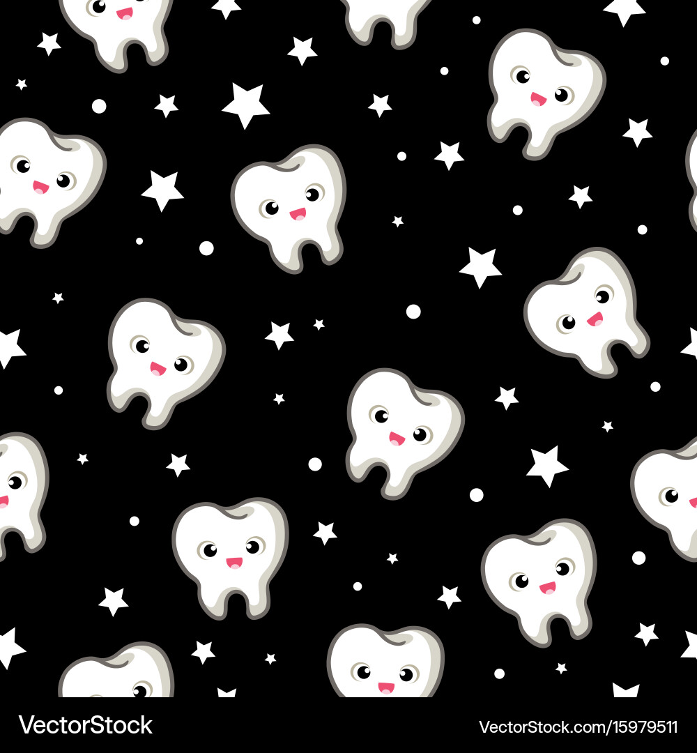 Seamless pattern with teeth Royalty Free Vector Image