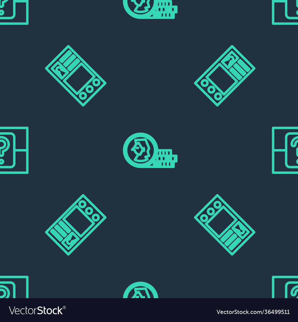 Set line coin for game create account screen vector image Set line coin for game create account screen