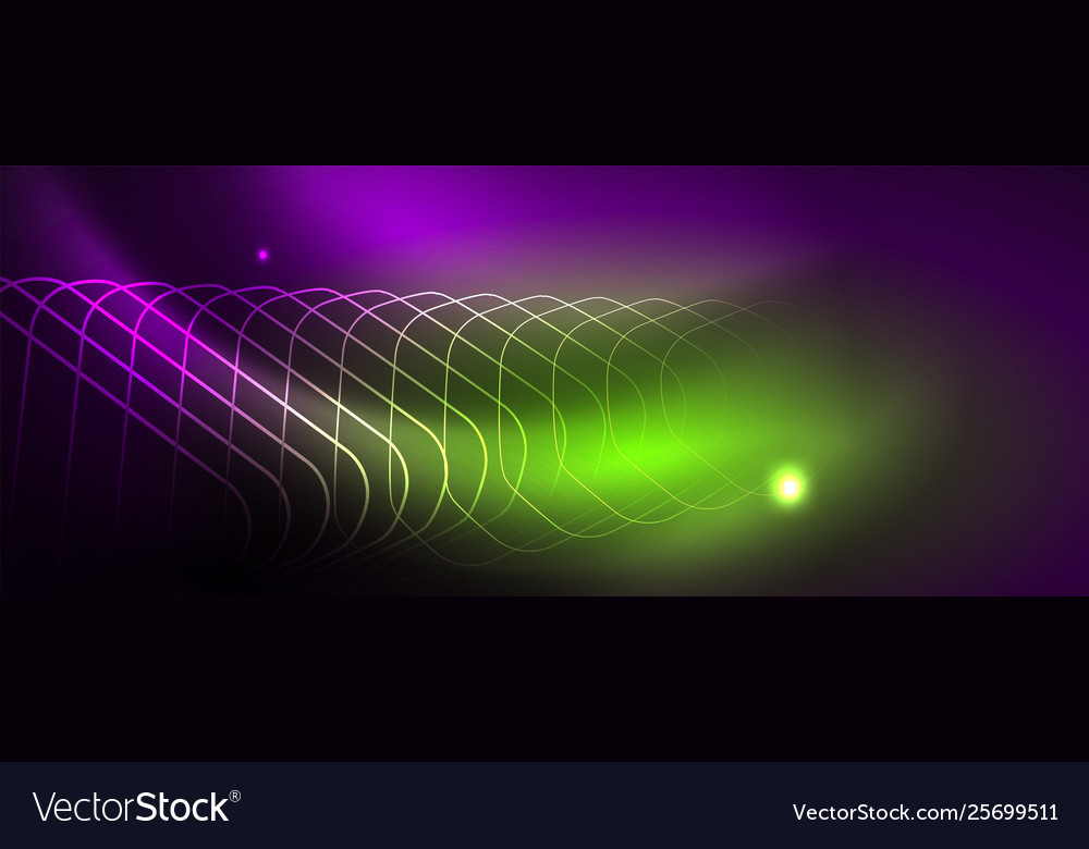 Shiny glowing design background neon style lines Vector Image