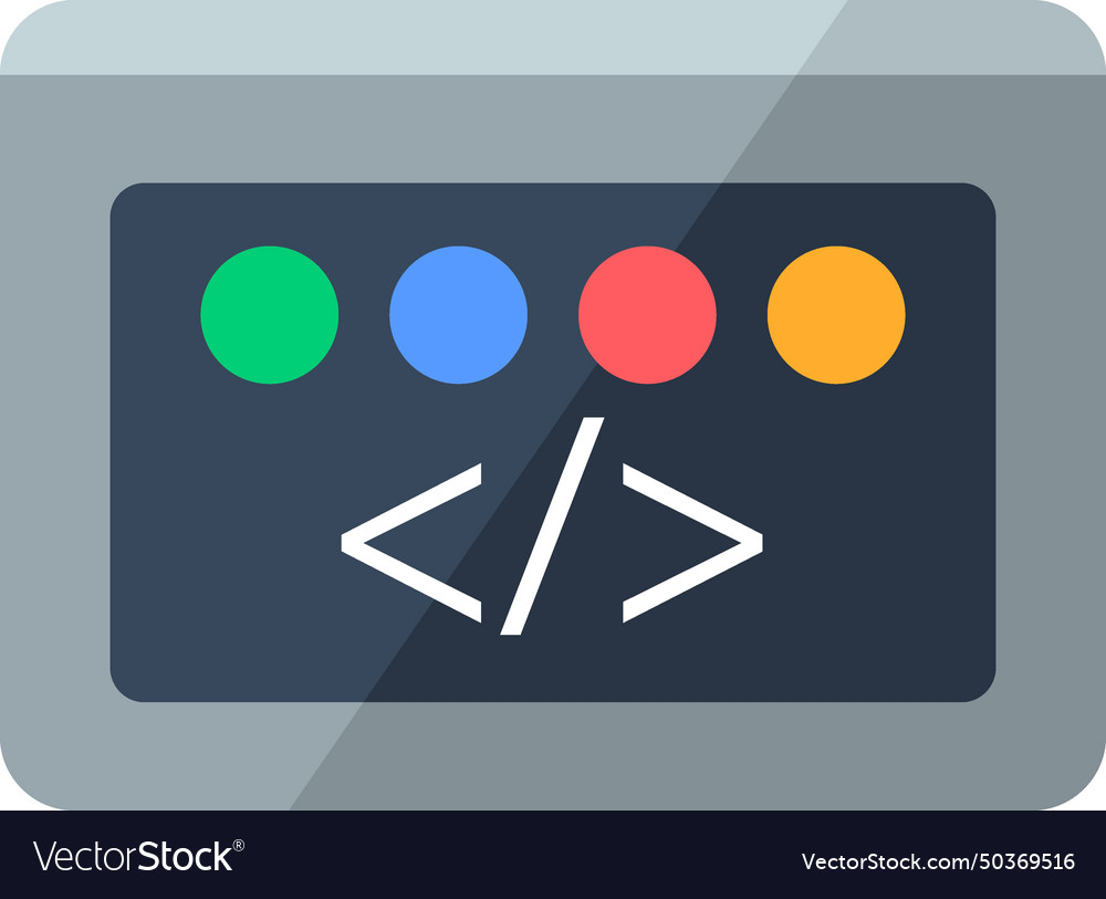 A flat image of multimedia icon coding web
