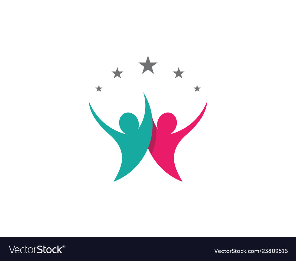 Adoption and community care logo Royalty Free Vector Image