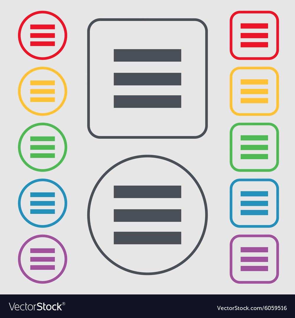Align text to the width icon sign symbols