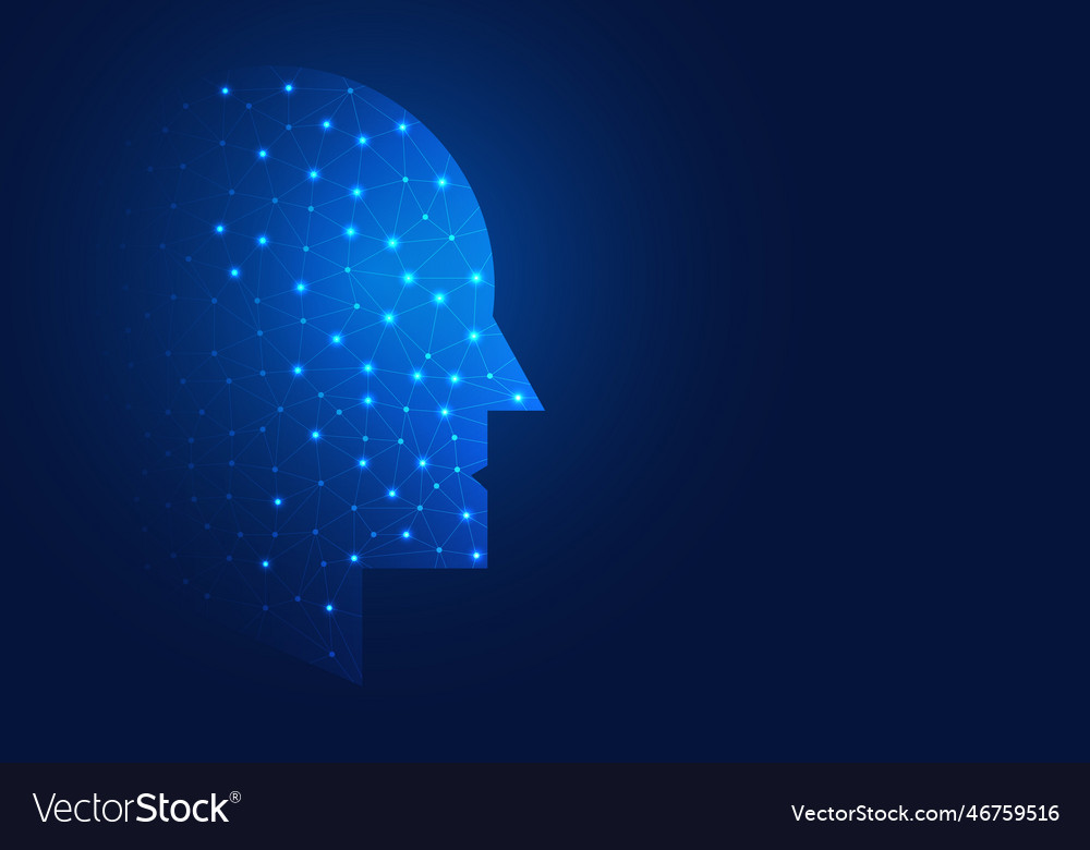 Artificial intelligence is built into the robot vector image Artificial intelligence is built into the robot