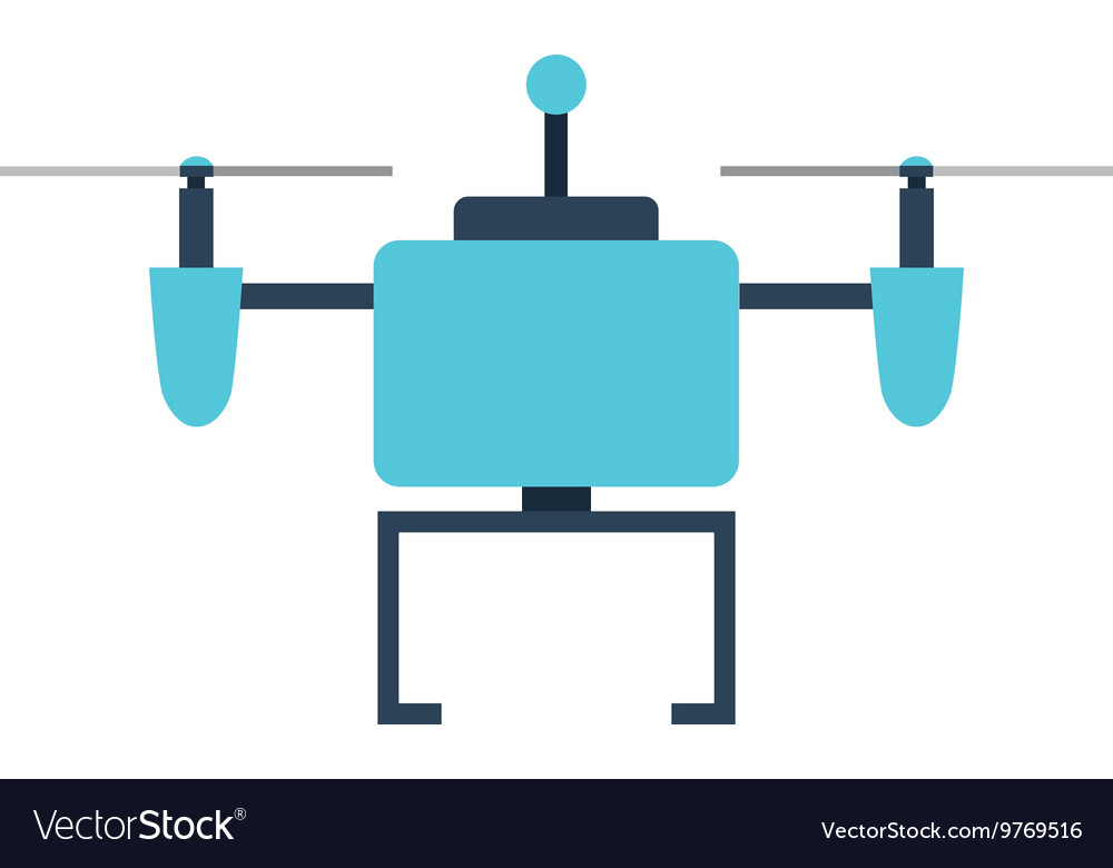 Drone technology isolated icon design