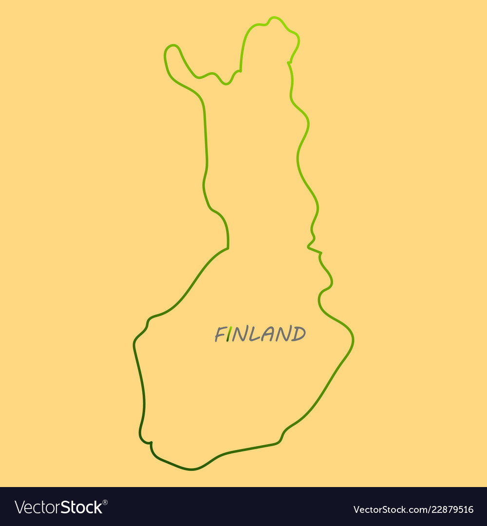 Finland map with shadow effect