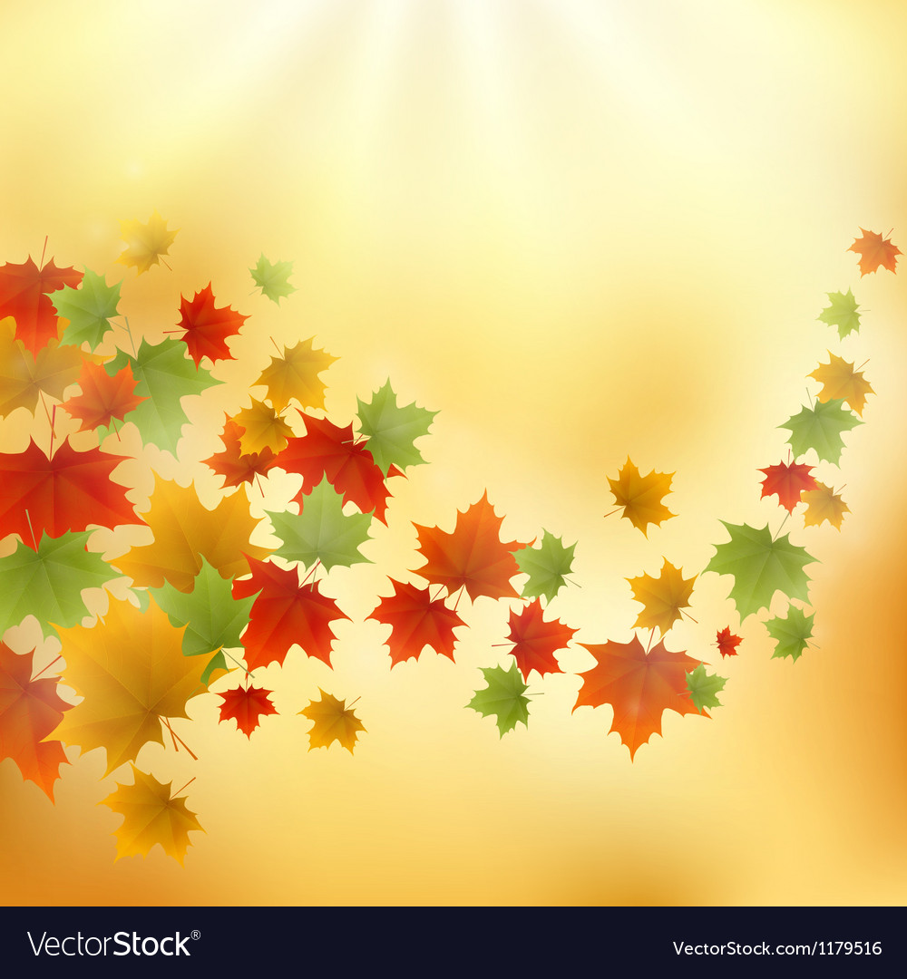 Gold autumn background Royalty Free Vector Image