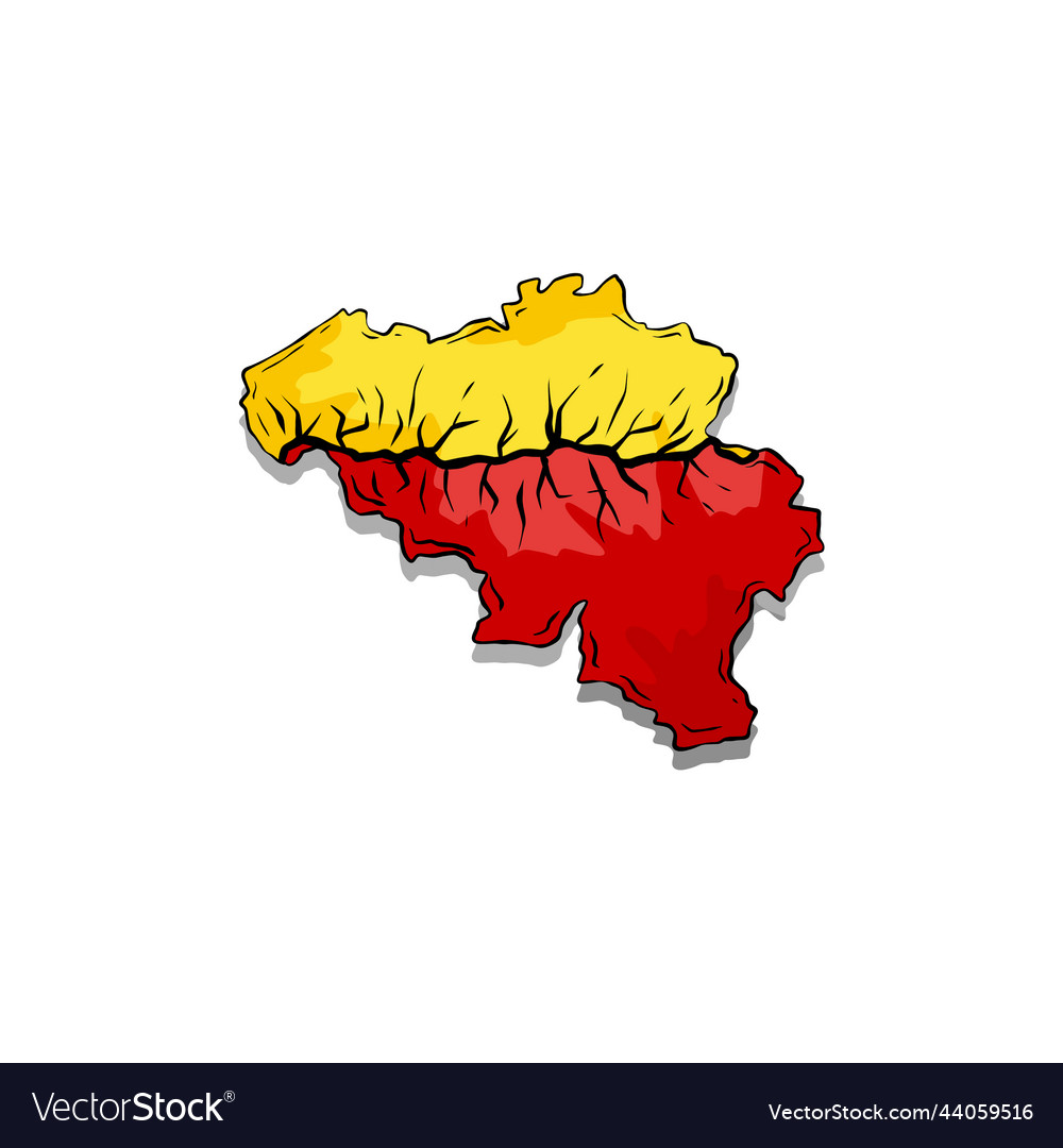 Map Of Wallonia And Flanders Royalty Free Vector Image