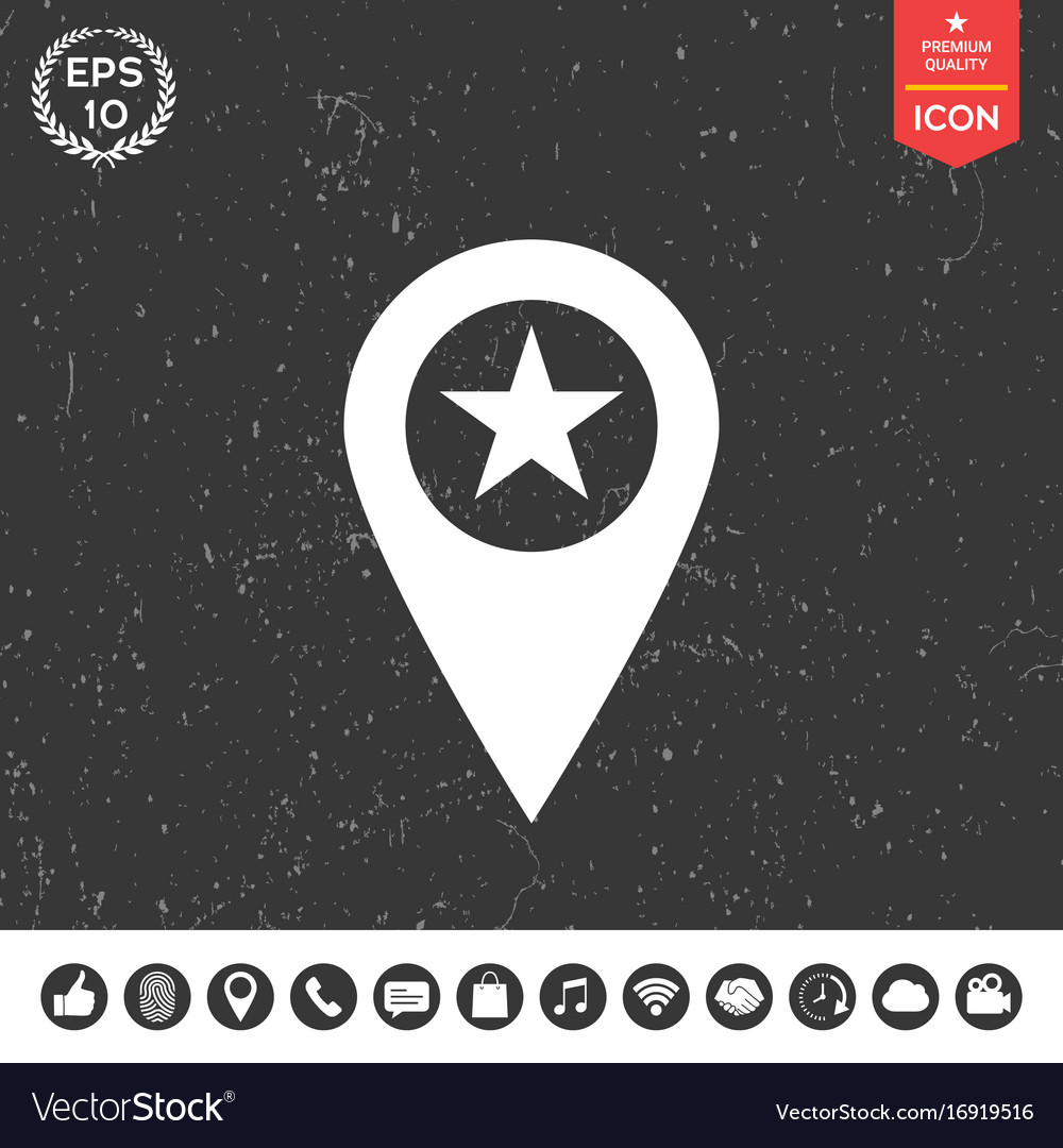 Map pointer with star