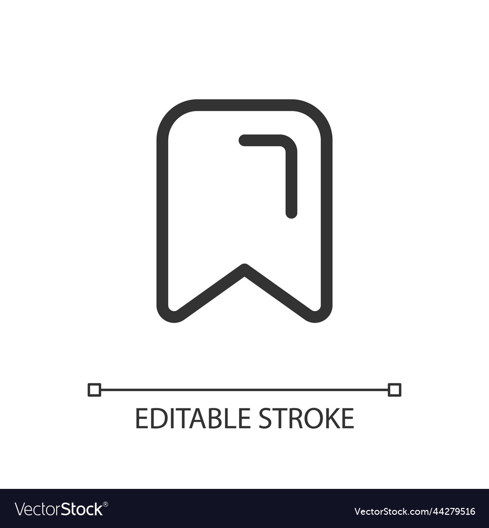 Marked content pixel perfect linear ui icon vector image Marked content pixel perfect linear ui icon