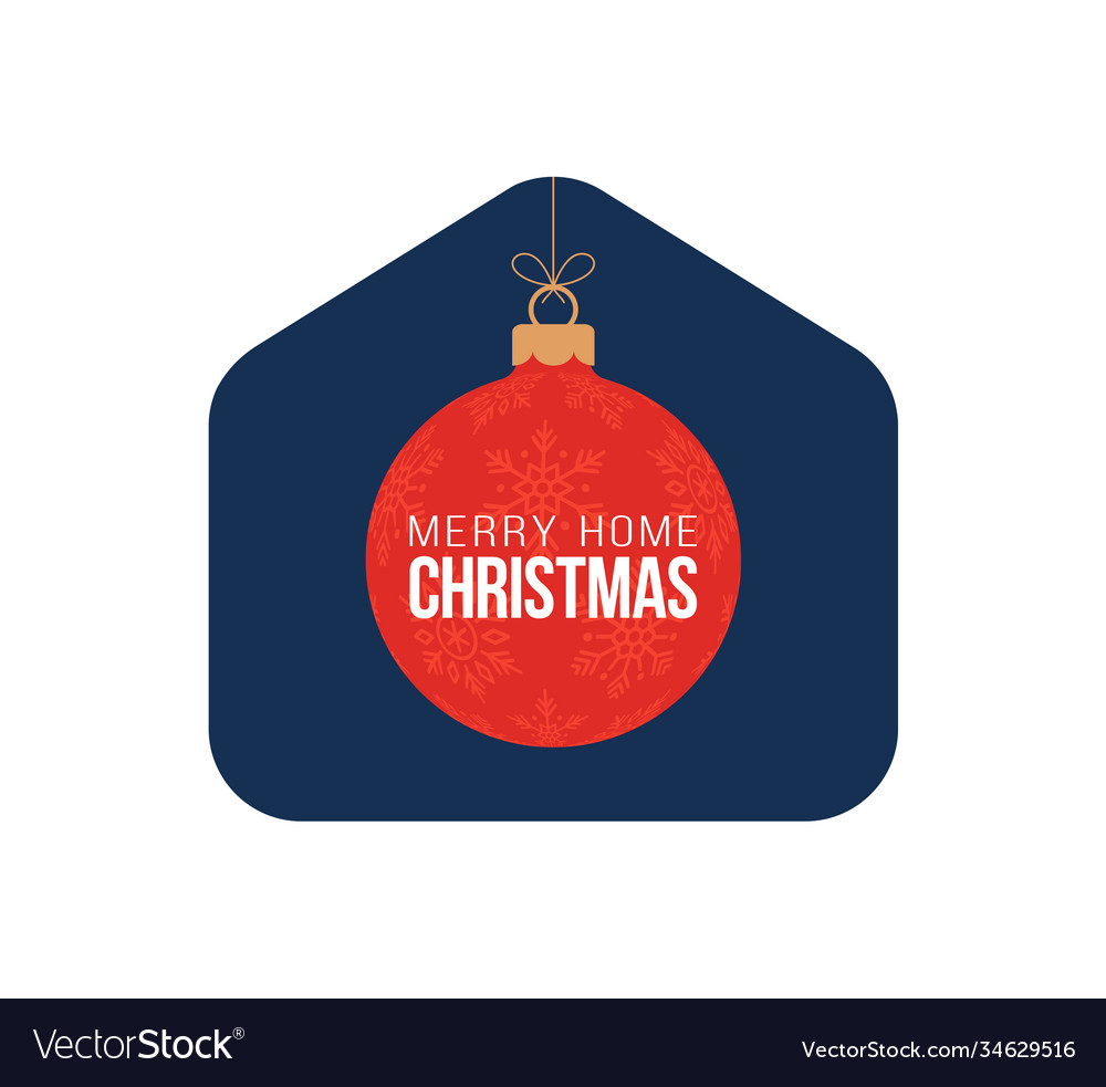 Merry home christmas 2020 card with funny Vector Image