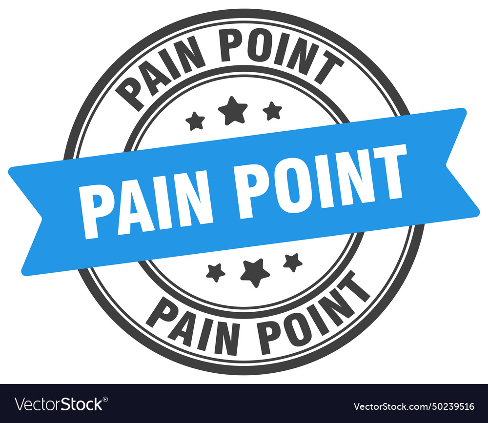 Pain point stamp label on transparent Royalty Free Vector