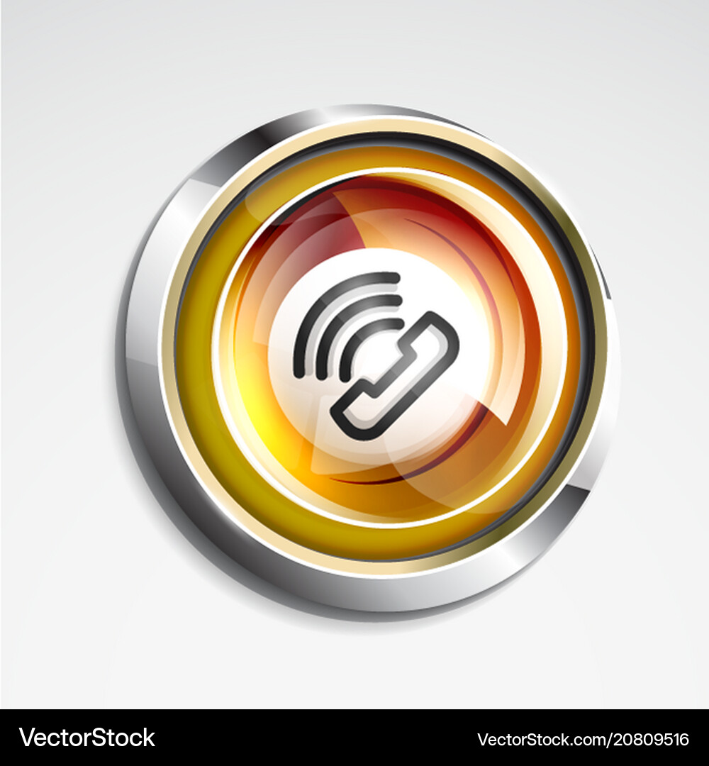 Phone button call support idea Royalty Free Vector Image