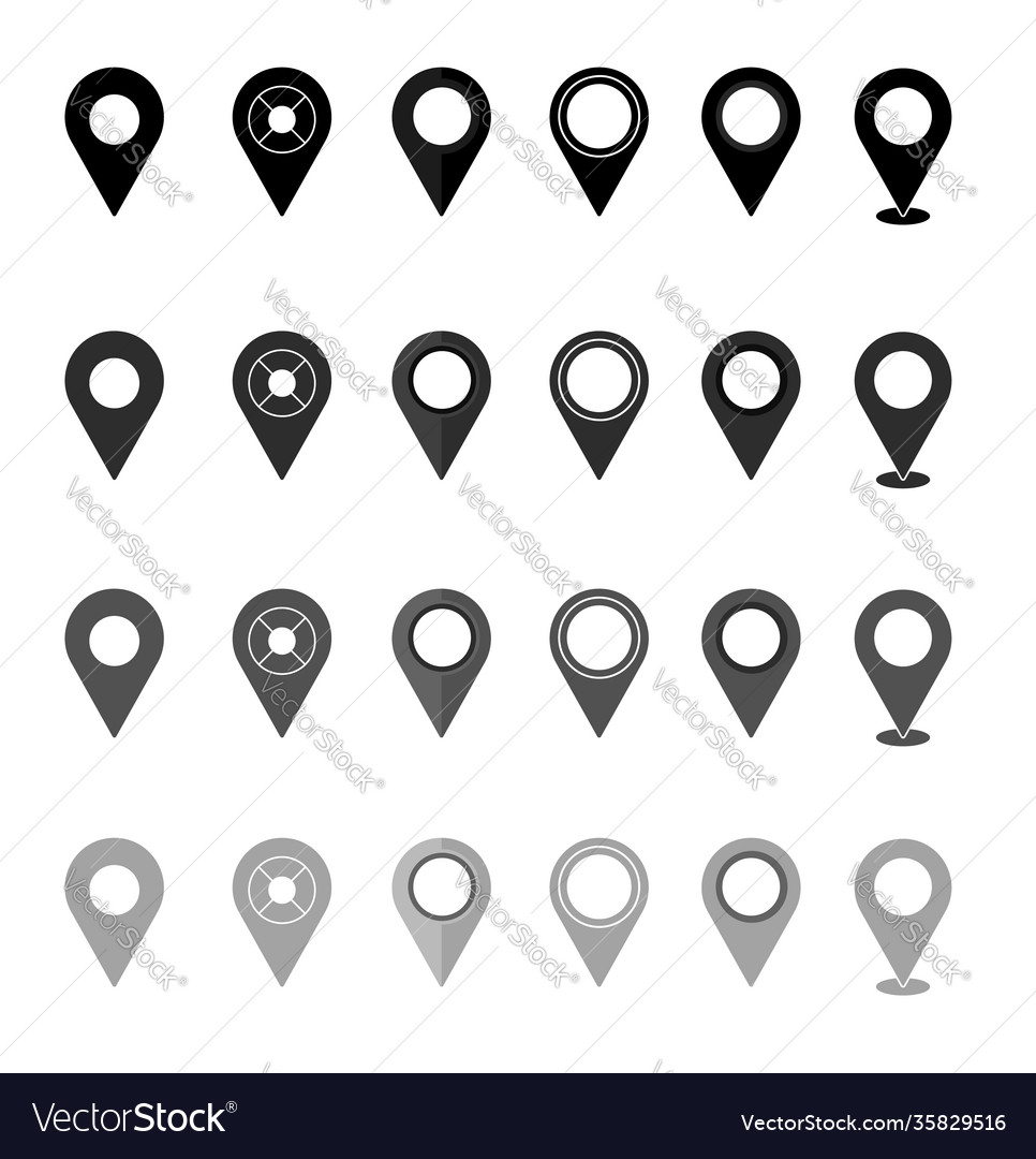 Pins for map destination symbol navigation