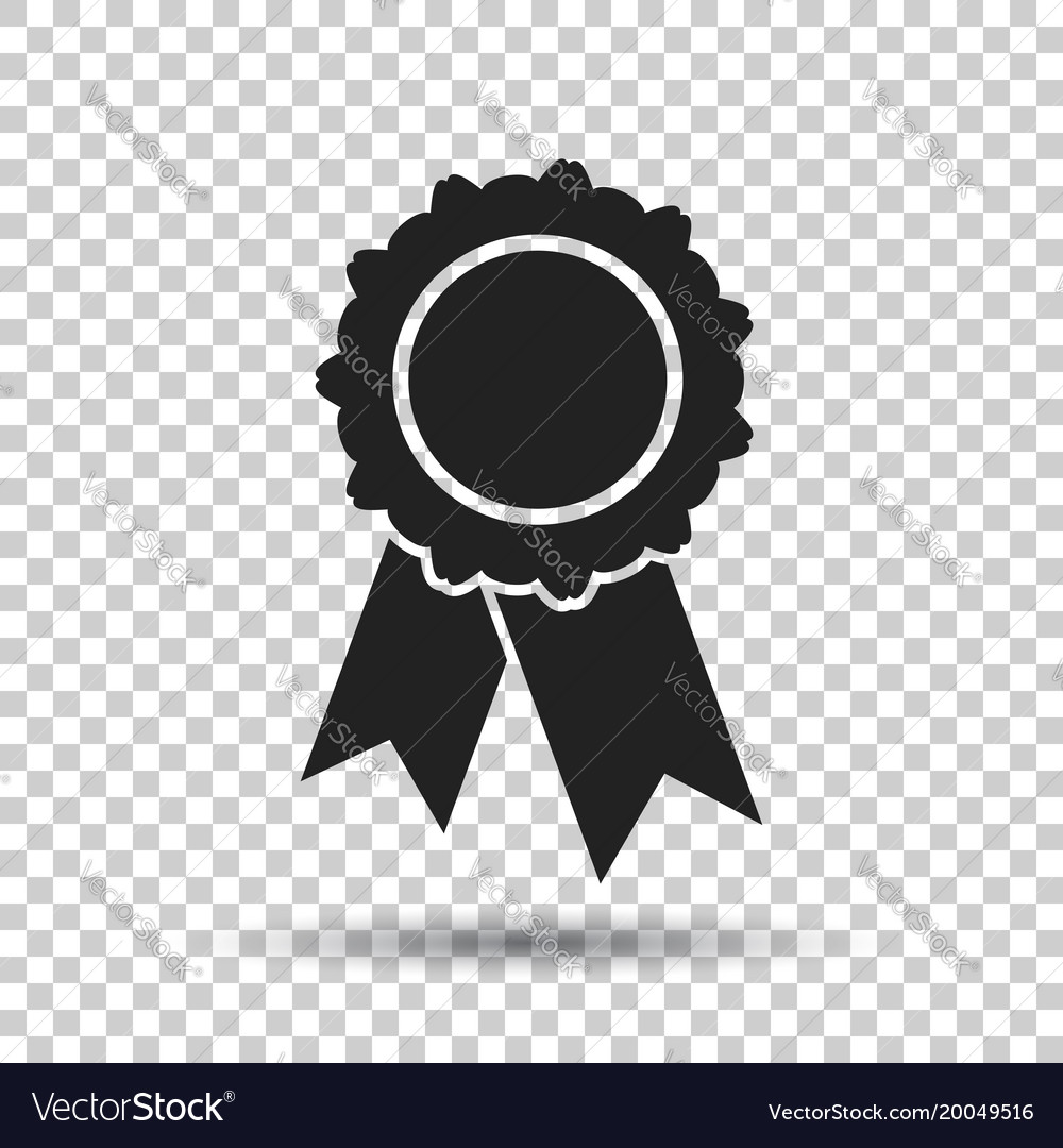 Ribbon Badge Icon - Flat Style