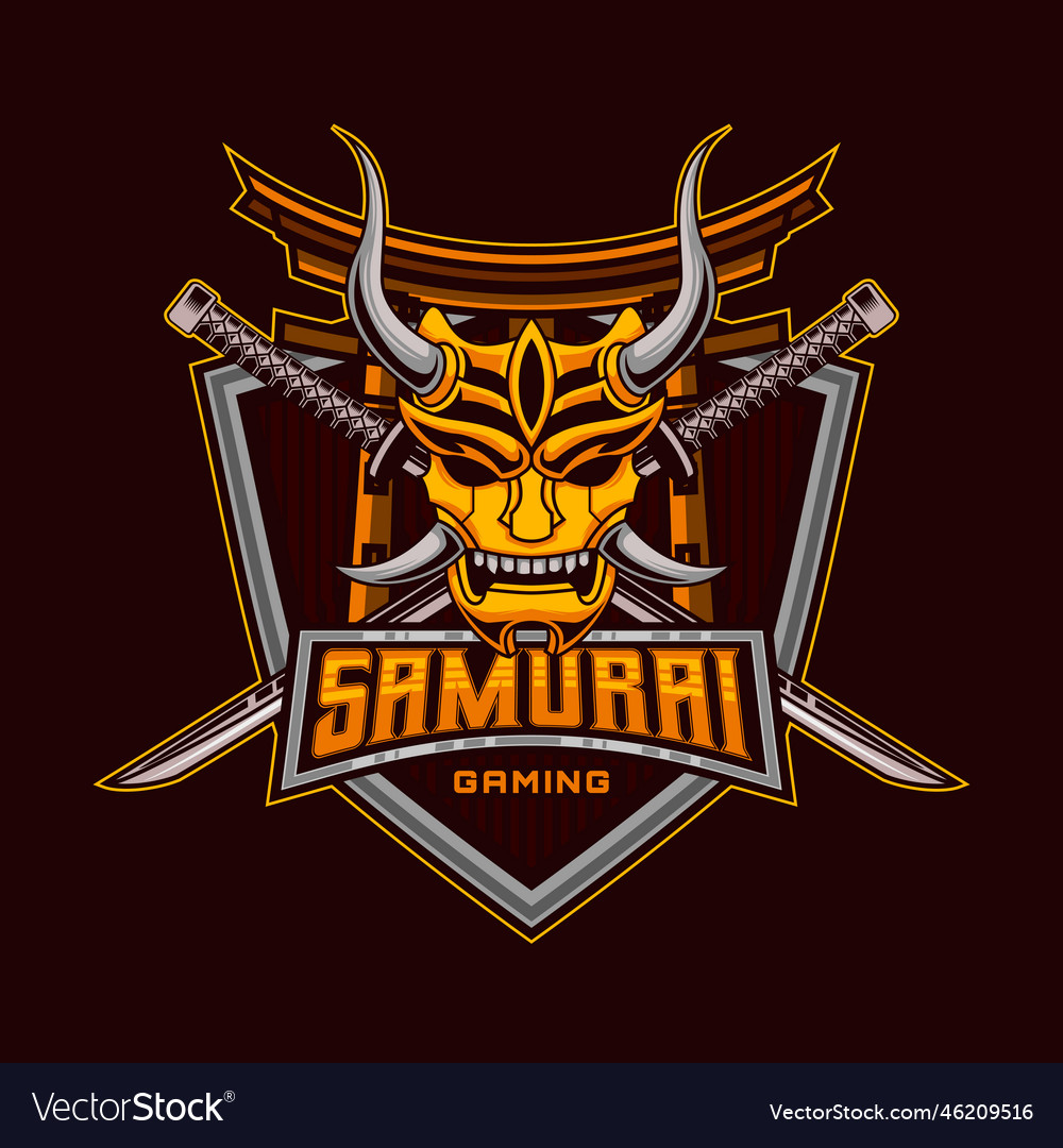 Samurai logo e-sport gaming of ronin hanya