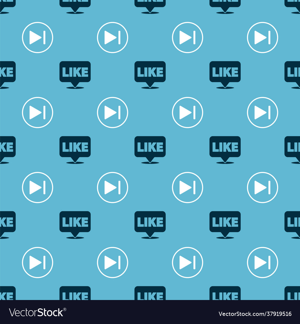 Set like in speech bubble and fast forward vector image Set like in speech bubble and fast forward