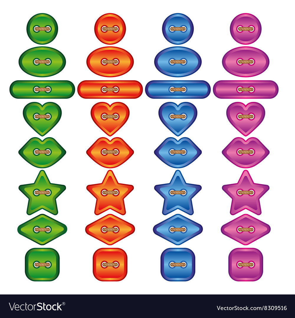 Set of buttons