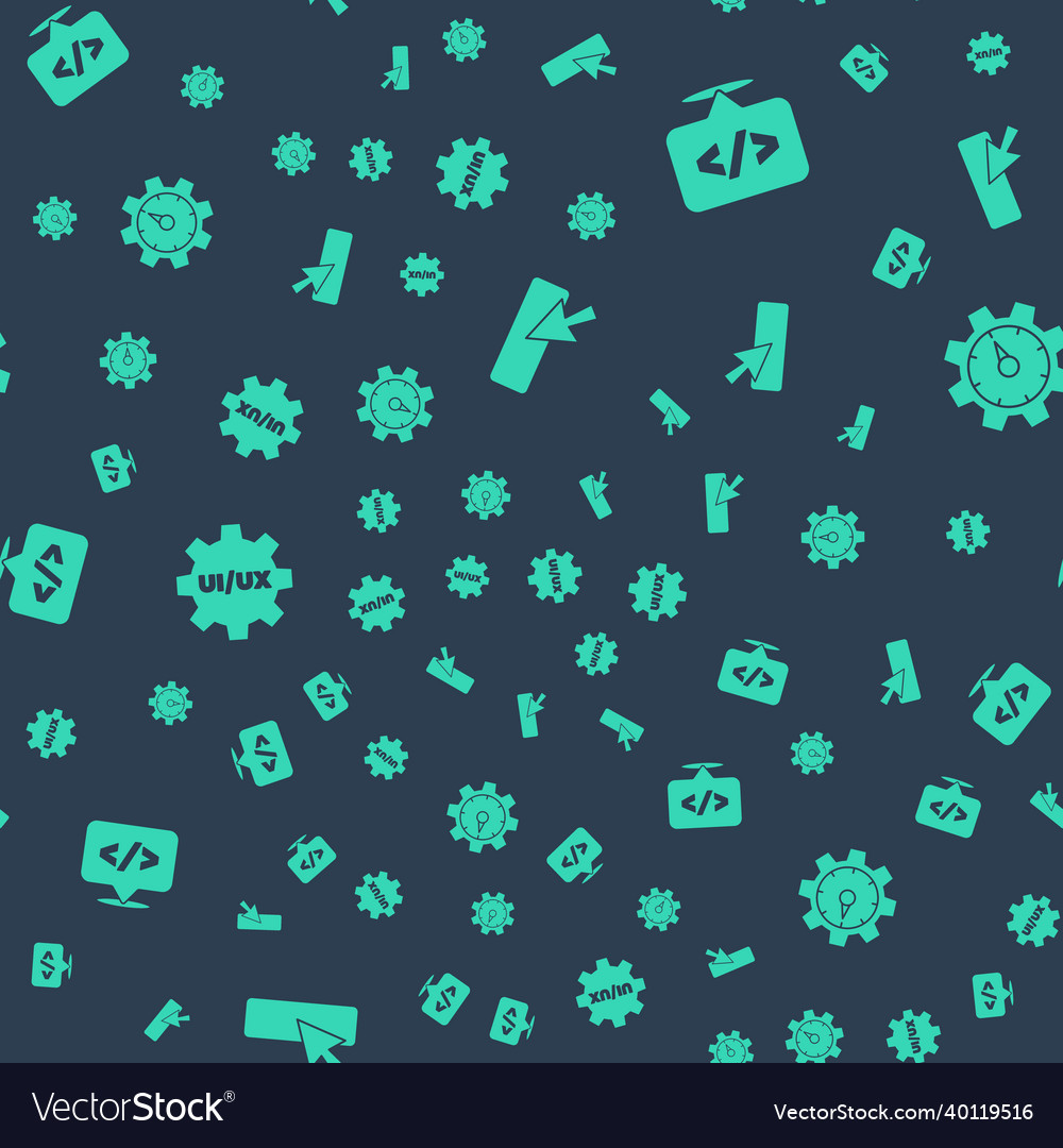 Set ui or ux design front end development vector image Set ui or ux design front end development